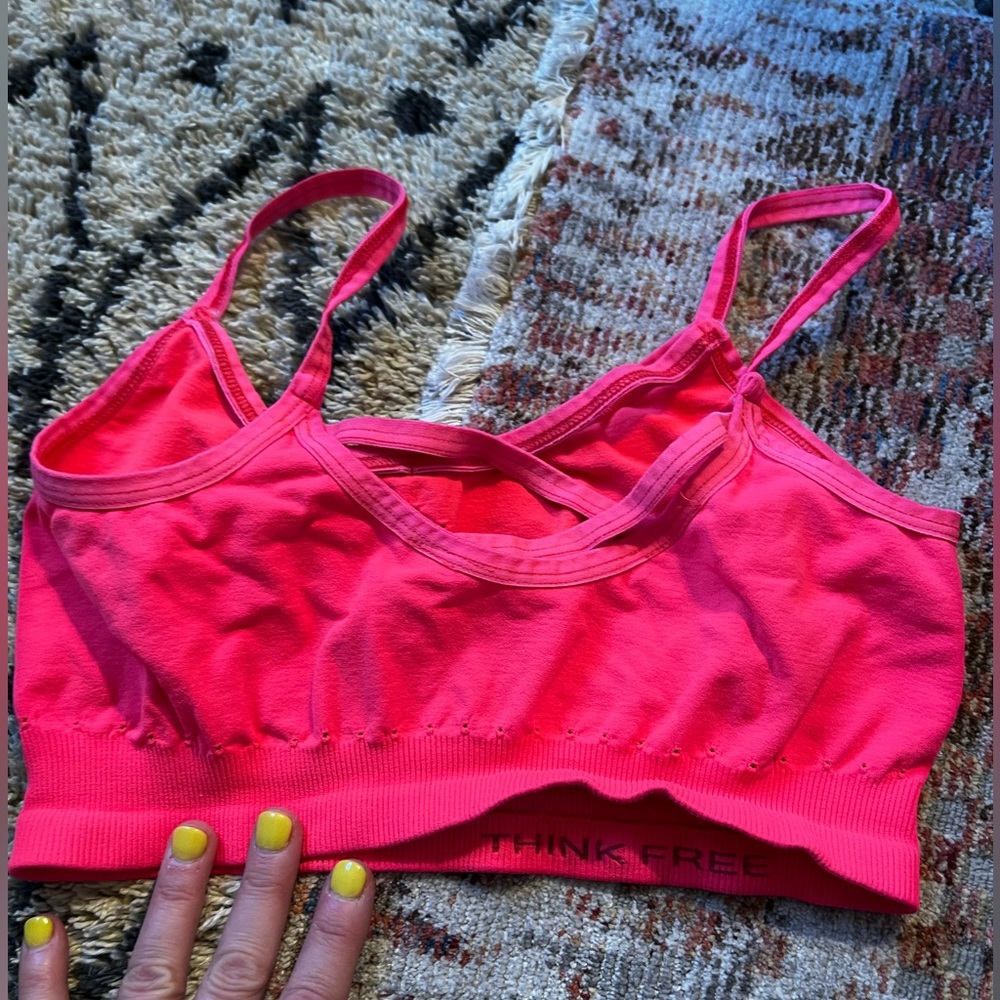 Free People Criss Cross Stretchy Cami Workout Yoga Lounge Sports Bra m/l